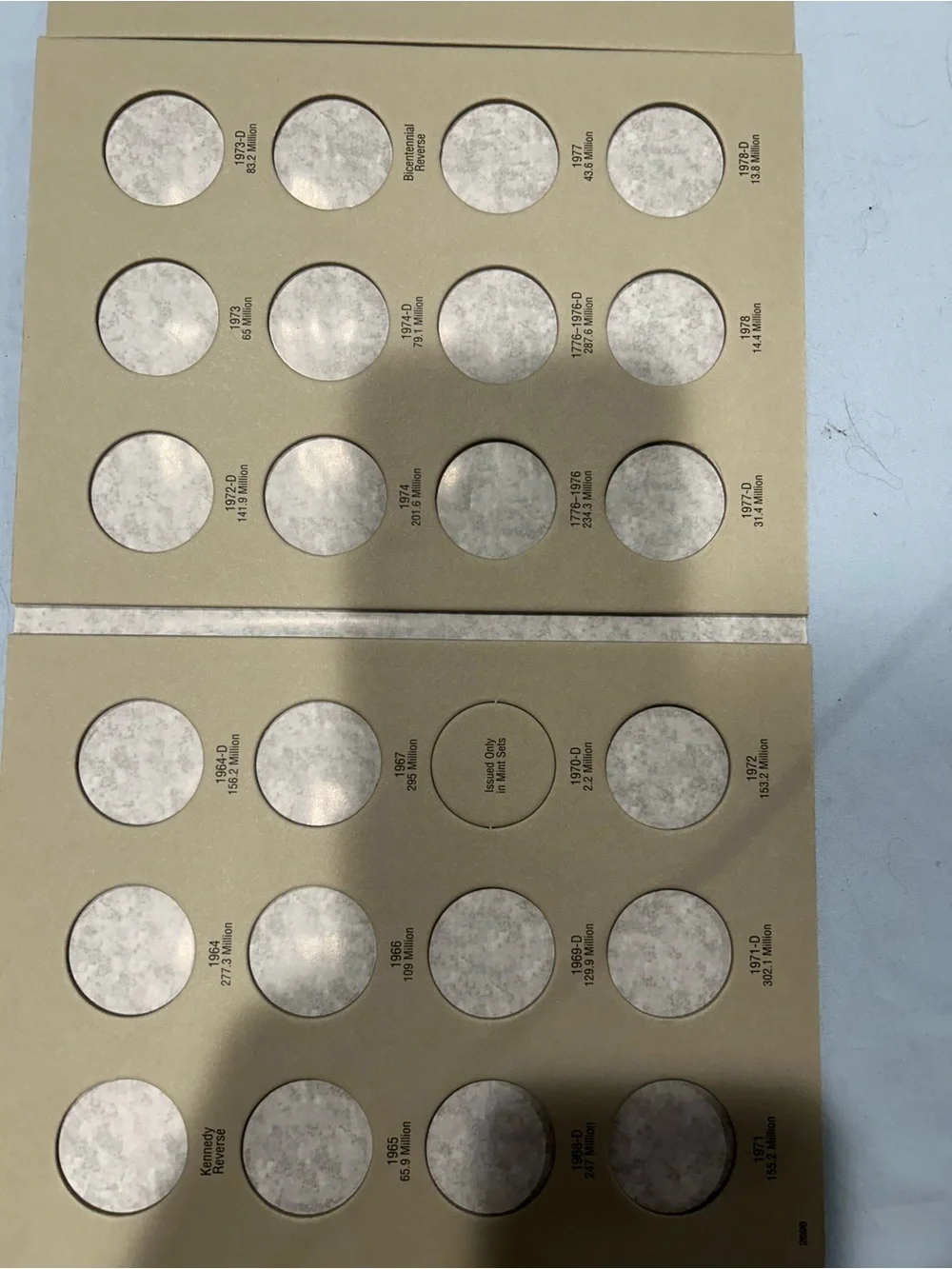 Kennedy Half Dollar Coin Folder Album #1, 1964-1984 by H.E. Harris